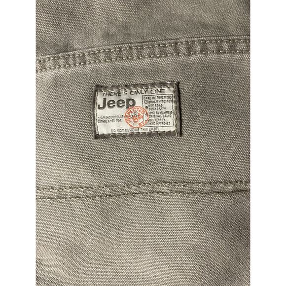 VTG Big Men’s Jeep Teflon HT Carpenter Jeans Khaki 52x32 - Picture 7 of 8